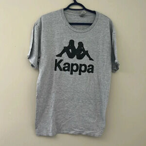 Kappa Logo Graphic T-Shirt Gray Short Sleeve Men’s 2XL